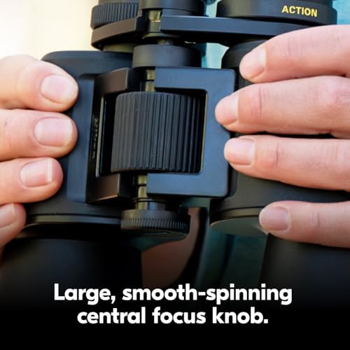 Nikon Action 8x42 Binocular | Multilayer-Coated Nikon Optics, Bright, Wide View, 8X Power, Turn-and-Slide Adjustable eyecups and Tripod-Ready Porro-Prism Design | Turn-and-Slide Adjustable eyecups, multilayer-Coated Nikon Optics, wide View, 8X Power, trip