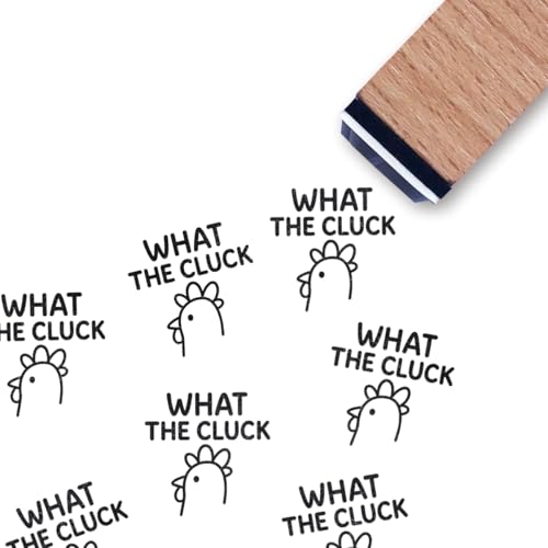 What The Cluck Egg Rubber Stamp, 3/5 Inch Small Mini Stamp for Scrapbooking Card Making Planner