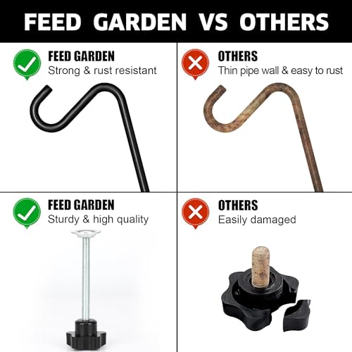 2 Pack 14 Inch Deck Hook, Deck Bird Feeder Hanger, Applicable Deck Thickness 1 Inch-3 Inch - size: 14 Inch