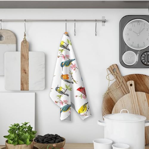 Bird Gifts Kitchen Towels, Birds Gifts for Lovers Women, Birds Birder Dish Towels for Kitchen,Bird Decorative Hand Towels for Bathroom Dish Cloths & Dish Towels - color: Color-13