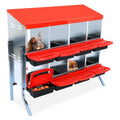 Chicken Nesting Box, 8 Compartment Roll Away Eggs Laying Boxes, Hen Nest Boxes with Legs, Cleanable Pull Out Hen Roosting Boxes - size: 8 Compartments with legs