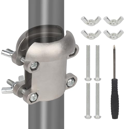 Stainless Steel Squirrel Baffle Bracket, Rustproof Chew-Proof Holder for Bird Feeder Pole 0.7"-1.25", Easy Install Outdoor Garden Accessory
