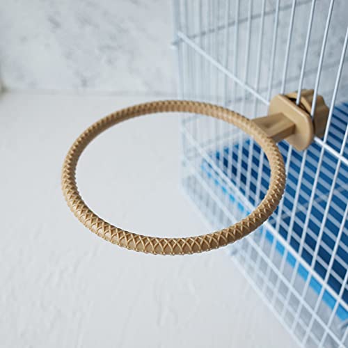 FOIBURELY 2 Ring Plastic Stand Perches Holders Canary Finch Budgie Bird Cage Universal Plastic Stand Perches Holders（4.6 Inches）