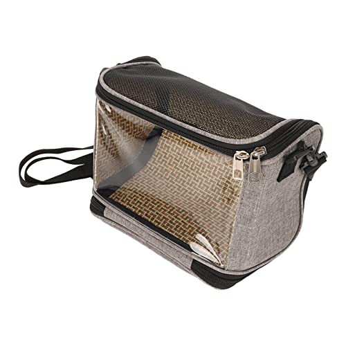 Bird Carrier Bag Bird Travel Cage Bird Carrier Bag Transparent Portable Lightweight Breathable Travel Cage for Cockatiels Parakeets Small Bird Blue (Gray) - color: Gray