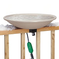 BestNest API 650 Deck Mounted Heated Bird Bath with Outdoor Cord Connector