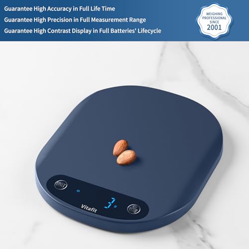 Vitafit 33lb/15kg Digital Food Scale in High Precision 0.1oz/1g, Our Own Kitchen Scale Professional Factory Since 2001, Home and Kitchen Essentials for Cooking and Baking, LED, 3 AAA Batteries, Blue - color: Blue