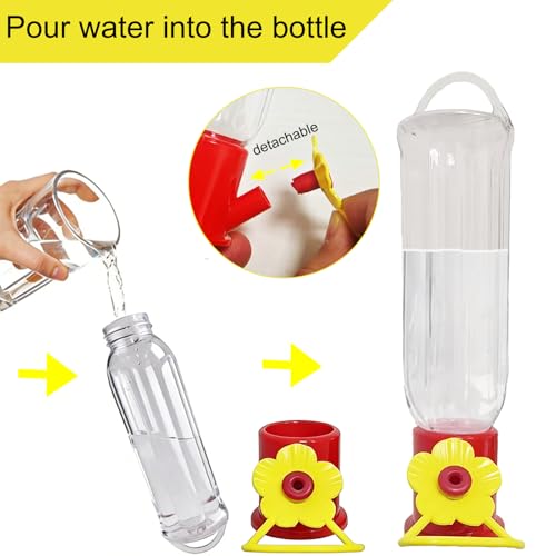2 Pack Window Hummingbird Feeder with Hooks, 2 Mini 2.2oz Transparent Plastic Flower Feeders, Heavy-Duty Metal Suction Cup Hangers, Dual Installation for Window, Glass & Wall - color: 2Pcs-Bule