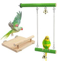 Bird Perches for Cage Wood Parrot Perch Stand Swing | Natural Wood Platform Bird Swing Bird Perch Stand Paw Grinding Stick for Parakeet Cockatiels Lovebirds Cage Accessories