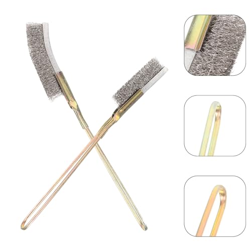 Abaodam 6 pcs Handle Bird Cage Cleaning Brush Pet Cage Cleaning Accessory Parrot Bird Droppings Wire Brush Scraper Tool Supplies
