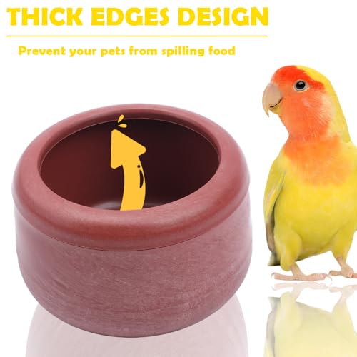 2 Pack Pigeon Plastic Feeder Bird Food Cup Feeding Bowl for Small Bird Pigeon Parrot Cockatiel Parakeet Conure Finch Chicken