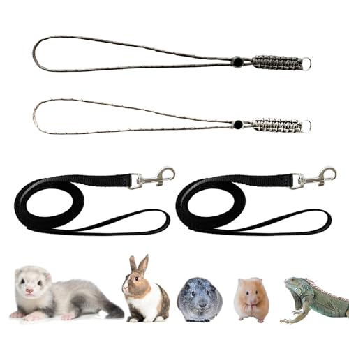 GOMICRAFT Handmade Figure 8 Harness and Leash for Ferrets/Guinea Pigs/Rats | Adjustable, Lightweight & Safe | Fits Small Animals: Bunnies/Bearded Dragons/Chinchillas/Reptiles/Birds/Squirrels/Rabbits