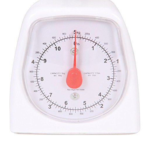 hand2mind Dual-Dial Analog Platform Scale, 5 Kg, Plastic, Kitchen, Weighing, Classroom, Elementary, Teacher Supplies