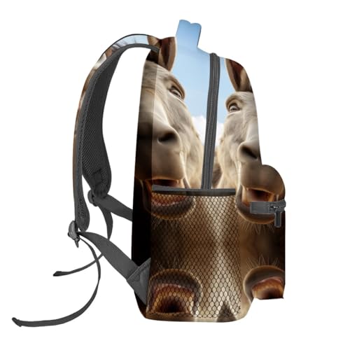 Donkey Backpack Travel Backpacks Laptop Rucksack,School Bookbag for Women Kids Boys Girls,Animal Back Pack Accessories Bags,Ideal Gifts for Work, Outdoor Adventures - color: Color68