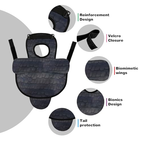 Hen Apron Chicken Saddle for Hens, Extended Shoulder Protection, Adjustable Straps, Anti Pecking & Rooster Mating Protection, Durable Feather Back Protector for Laying Hens(Black) - color: Black