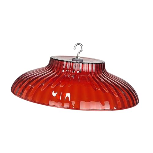 Bird Feeder Protective Cover, Weather Protective Guard, Rainproof Bird Feeding Shelter, Baffle Rain Protective Dome Outdoor Garden, Red