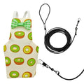 Bird Diaper Reusable Washable Pet Parrot Suit | Bird Traction Rope for Macaws Sparrow Parakeet Lovebird Conures Cockatiels - color: kiwi