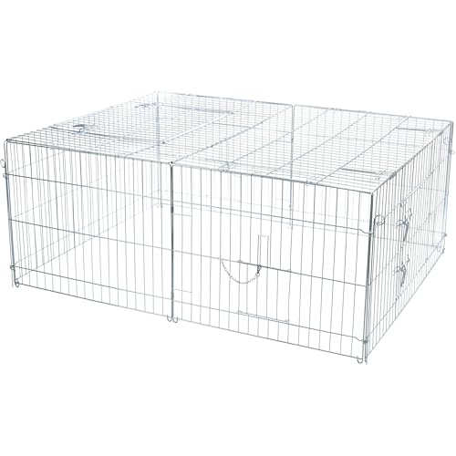 Trixie Rabbit Cage - 34 cu. ft., Outdoor Pen Extends Rabbit Hutch and Chicken Coops, Ideal for Small Animals, Bunny, Guinea Pigs, Chickens - size: 34 cu. ft.