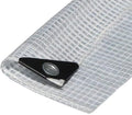 14 MIL Clear Premium Sun Shade Tarp Heavy Duty Canopy Top 6 oz 12x14 Mesh (6'x 8')(Finished Size 5.6 x 7.6) - size: 6'x8'