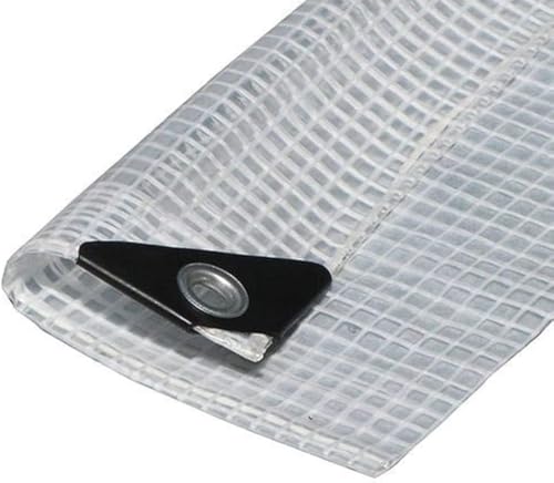 14 MIL Clear Premium Sun Shade Tarp Heavy Duty Canopy Top 6 oz 12x14 Mesh (6'x 8')(Finished Size 5.6 x 7.6) - size: 6'x8'