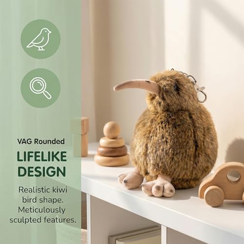Little Kiwi Bird Plush Toy - Realistic 5inch Brown Kiwi Bird Stuffed Animal, Cute Little Bird Kiwi Keychain Plushie as Gift for Your Friends - style: 5in Kiwi Bird
