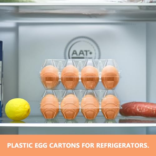 60PCS Plastic Egg Carton Reusable Egg Cartons Cheap Bulk for Large Eggs | 1 Dozen Blank Egg Tray Clear Egg Container Holder for Refrigerator Home Ranch Chicken Farm Commercial Market Display - size: 60Pack-3x4 Grids