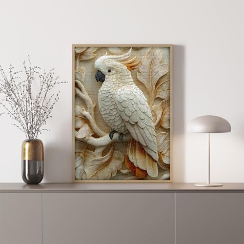 PICKFORU Parrot Puzzles for Adults 1000 Pieces, Bird Puzzle Nature Animal Carving Art, Impossible Challenge Hard Jigsaw Puzzle - style: Parrot Puzzles