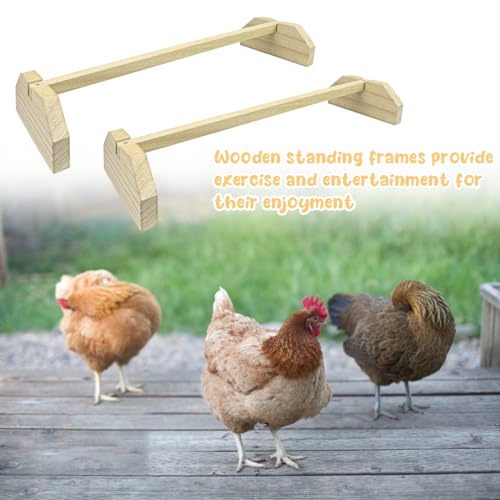 2pcs Wooden Chicken Perch Roosting Bar Chick Jungle Gym Perch Stand for Large Bird Baby Chicks Parots