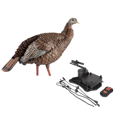 Avian-X LCD Feeder Hen Turkey Decoy with X-Factor Motion System – Realistic Lifelike Collapsible Standing Turkey, Durable Design, Carry Bag & Collapsible Stake for Hunting - style: HDR Hen