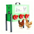 30lb Chicken Feeder- Automatic Port 6 Ports No Waste Poultry Feeder,Chicken Coop Accessories，Waterproof Metal Chicken Feeder Suitable for Poultry Feeding Outdoors and Indoors