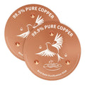 2-Pack 99.9% Pure Copper Bird Bath Purification Disk, 0.6mm Bird Bath Copper Disk with Triple-Point Support, All-Season Copper Plate Copper Disc for Outdoor Bird Bath, Bowl - color: Bird Bath Copper Disk - 2 PACK