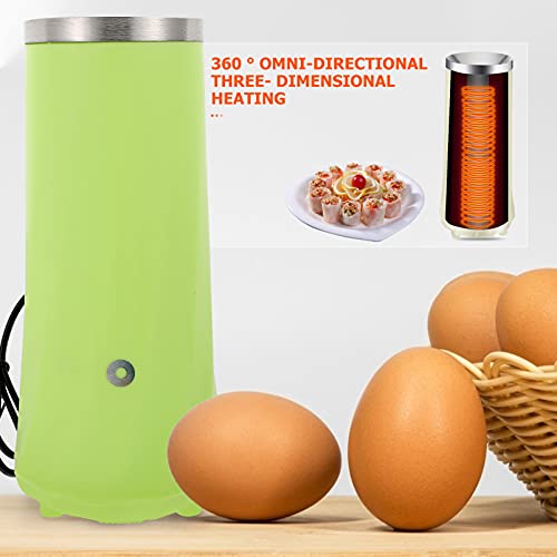UPKOCH Egg Roll Maker Automatic Roll Machine with Nonstick Cooking Inner Wall 304 Funnel Design Three-Directional Heating Includes Bamboo Stick Cleaning Brush and Tool 7.87 X 3.54 X 3.54 in