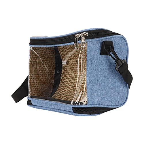 Bird Carrier Bag Bird Travel Cage Bird Carrier Bag Transparent Portable Lightweight Breathable Travel Cage for Cockatiels Parakeets Small Bird Blue (Blue) - color: Blue