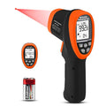 Digital Infrared Thermometer Gun, Dual Laser Industrial Pyrometer AP-2732 | -58℉- 2732℉ (-50℃~1500℃) High Temperature IR Thermometer 30:1DS,Adjustable emissivity 0.1-1.0 ,Hi/Lo Temp Alarm,Flashlight - color: AP-2732 Orange