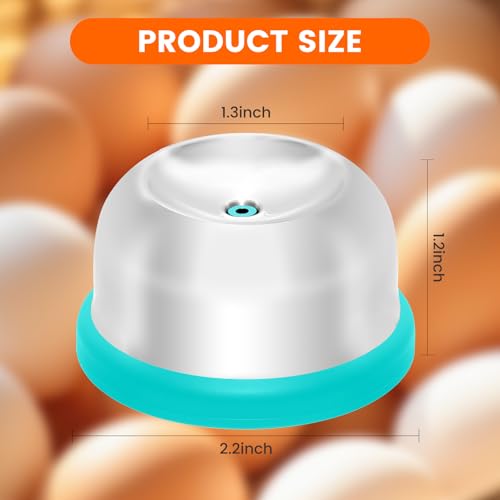 Egg Piercer for Boiling & Baking, Stainless Steel Egg Puncher with Spring-Loaded Needle & Non-Slip Base, Prevents Cracking for Perfect Hard/Soft Boiled Eggs, Eggshell Peeler Tool (Blue) - color: Blue