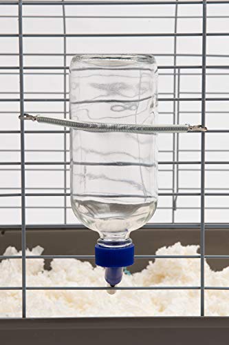Lixit Glass Water Bottles for Small Animals and Birds (16oz), Clear (COMINHKR016337) - size: 16oz
