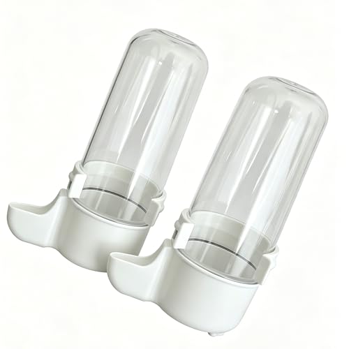 Automatic Bird Water Dispenser Cage Hanging Water Feeder with Anti-Spill Design for Parakeet Canary Small Parrot Lovebirds (2PCS 240ml Water Dispenser) (240ml) - color: 240ml