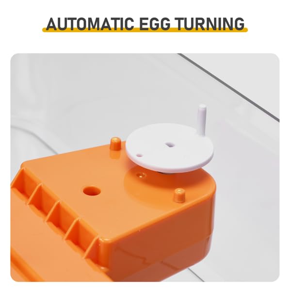 56-Egg Incubator with Automatic Turner, LED Candler, Auto Temp and Humidity Control, 110V, 16.14x16.14x6.69 Inch