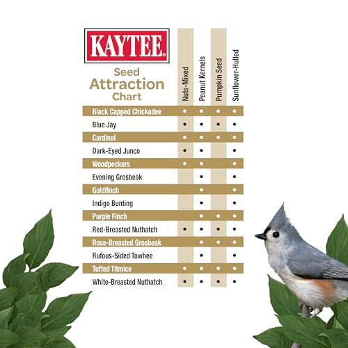 Kaytee Wild Bird Ultra No Mess Nut & Fruit Food Seed Blend For Blue Jays, Woodpeckers, Juncos, Cardinals, Grosbeaks, Sparrows, and Finches, 5.5 Pound - size: 5.5 Pound (Pack of 1)