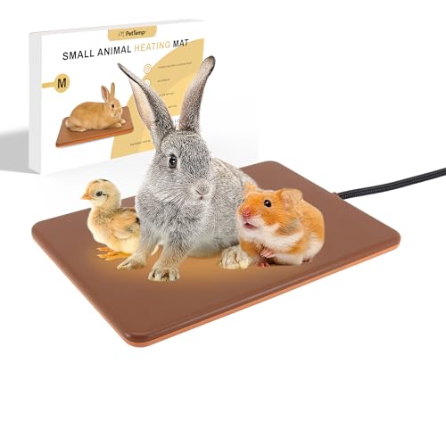 Small Animal Heating Pad, Small Animal Bed, Outdoor/Indoor Winter Thermal Heating Pad for Rabbits, Guinea Pigs & Chickens, Waterproof & Chew-Resistant, Energy-Efficient (S:11.8" x 8.2“) - size: S:11.8" x 8.2“