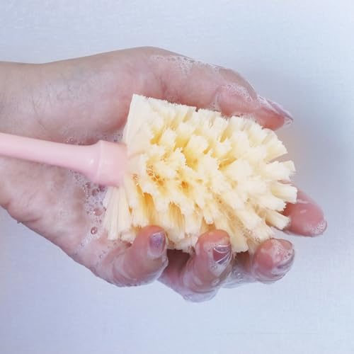 Long Bottle Brush, 12.59 in Bendable Cleaner Brushes for Cleaning Neck Beer Bottles, Wine, Baby Bottles, Water Bottles, Tumblers, Flask, Bird Feeder, Vase, Pipes and Brewing Supplies White/1Pack - color: Yellow Powder