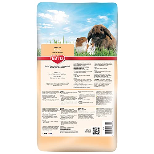 Kaytee Aspen Bedding for Small Animals, 19.7 Liter | Less mess. Aspen hamster bedding. 99.9% dust-free wood shavings, guinea pig bedding, no aromatic oils - size: 19.7 Liter