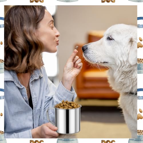 2 Pcs Dog Food Scoop 2 Cup,304 Stainless Steel Dog Food Measuring Cup,2 Cup Scoop for Dogs, Cats, Birds & Rabbits - size: 2 CUP
