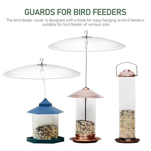 GANAZONO Plastic Bird Feeder Rain Cover Squirrel Baffle for Bird Houses or Hanging Humming Feeder Station Pole | Squirrel Baffle for Bird Houses or Hanging Humming Feeder Station Pole