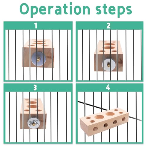 Bird Wooden Block Chewing Toy Parrot Chewing Toy Wood Toys Foraging Training for Small Animals Shredding Biting Wood Bird Cage Accessories Teething for Parakeets Cockatiels Conures Lovebird - size: M