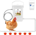 Automatic Chicken Waterer Float Controlled,3 Gallon Chicken Waterer | Dispenser with Hose Attachment,no waste， hanging chicken waterer， - size: 3 Gallon with hard tube