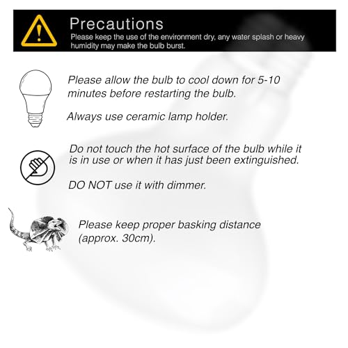 Reptile Heat Bulb Lamp, 150W 2-Pack Daylight Basking Spot, Bearded Dragon/Turtle/Lzard/Gecko Light Bulb, UVA Heat Lamp, Basking Light for Reptiles - size: 150W
