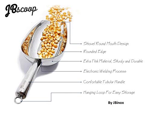 JBscoop Stainless Steel Ice Scoop, Small Metal Food Candy Scoop for Kitchen Bar Party Wedding - 6 Oz - size: 6 Oz