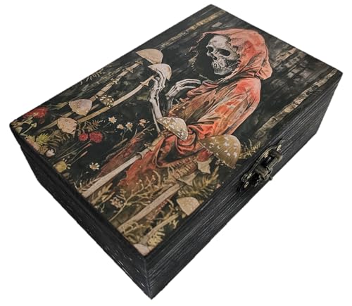 RK Collections Gothic Celestial Black Magic Wooden Boxes (Skeleton) - style: Skeleton