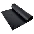 RESILIA Black Plastic Floor Runner - Embossed Wide Rib Waterproof Vinyl, Heavy Duty Protector Mat for Indoor Hardwood, Hard Floors, Garage, Entryway, Kitchen, & Outdoor Use, 36” x 12’, Made in USA - size: 36" x 12'