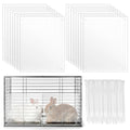 16 Pcs Rabbit Cage Urine Guard 10.2'' x 8.3'' Plastic Pet Splash Guard Panels Liner Protection Clear Edge Liner Guinea Pig Side Lining Habitat Siding Cage Protector
